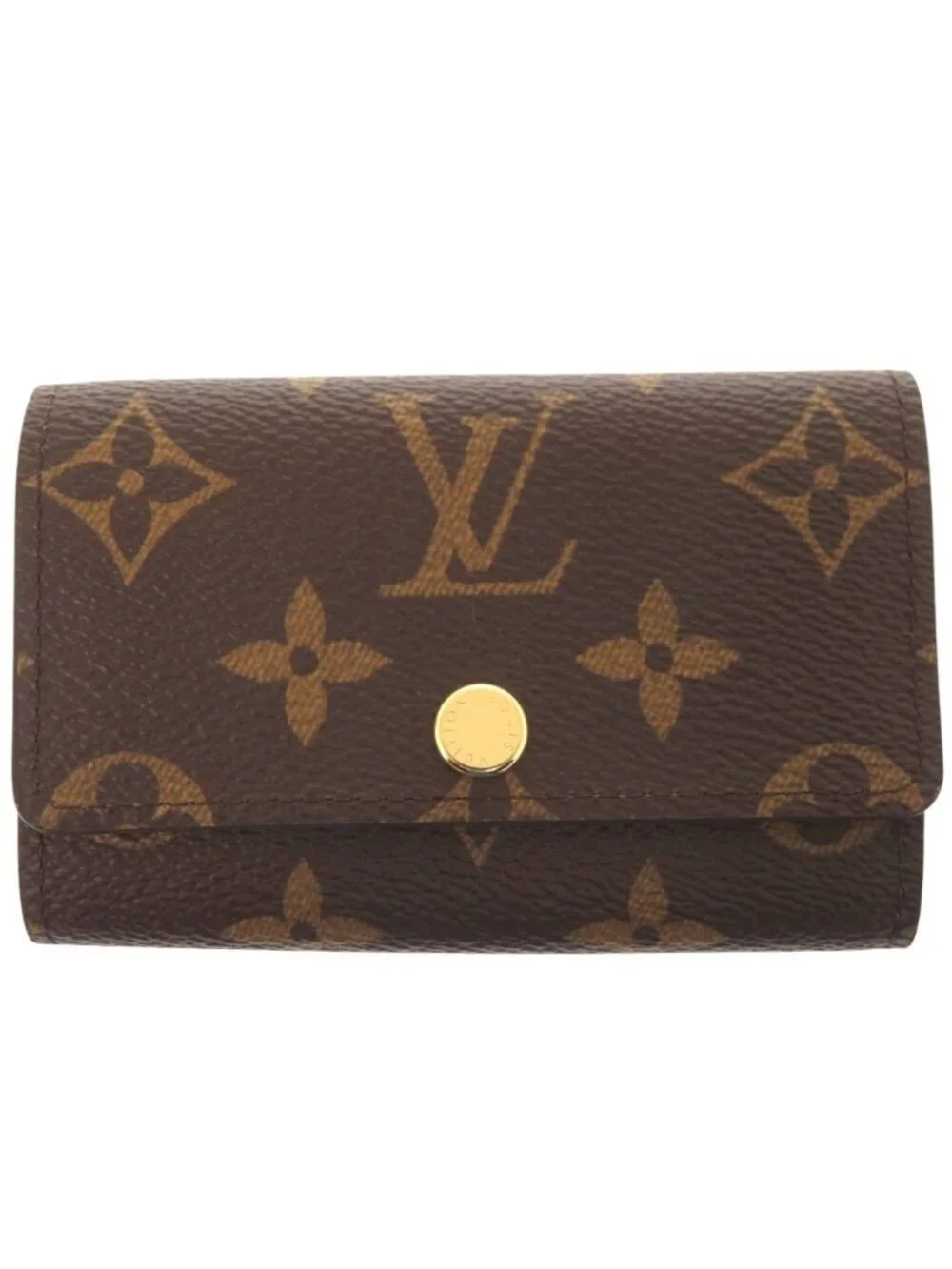 Louis Vuitton Multicles 6 Monogram Key Case Canvas Brown Key Holder